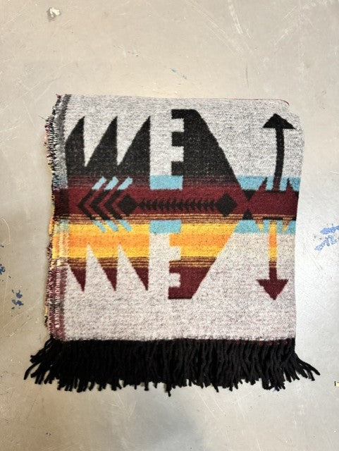 Pledd Navajo grigio multicolor