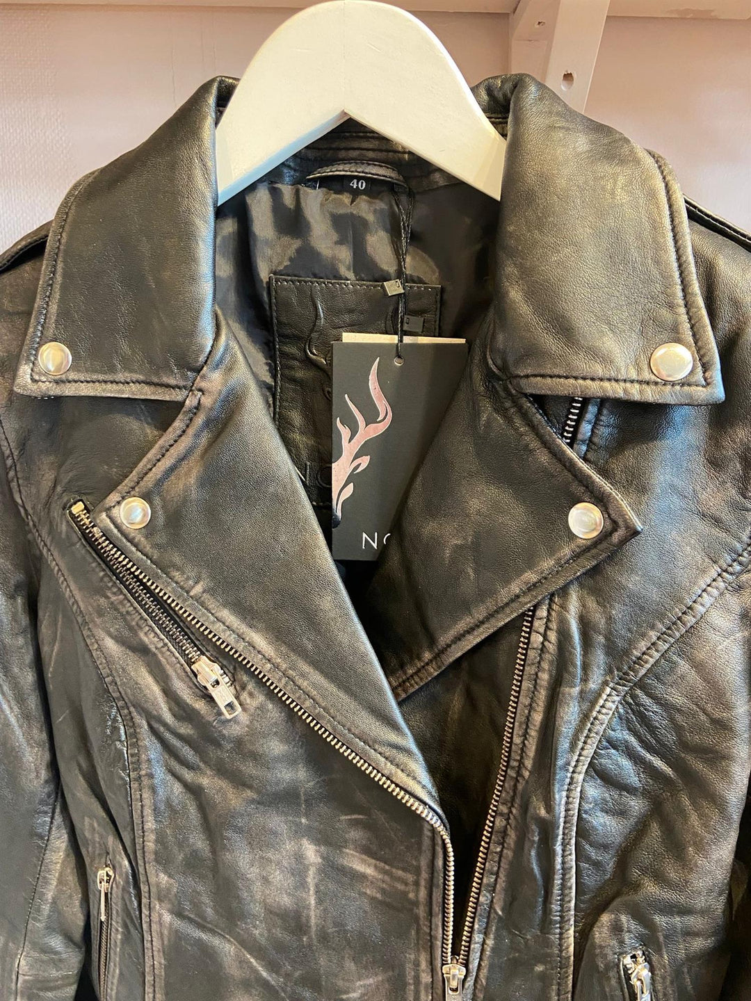 Bikerjakke grey/silver
