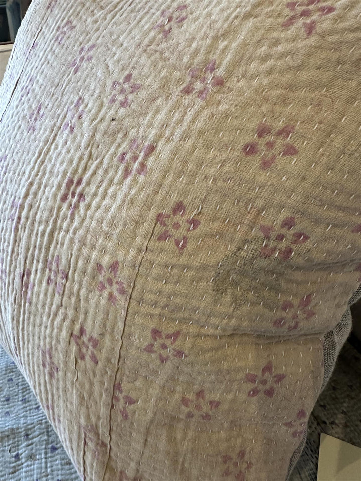 Putetrekk vintage kantha 50x50 cm Nr 123