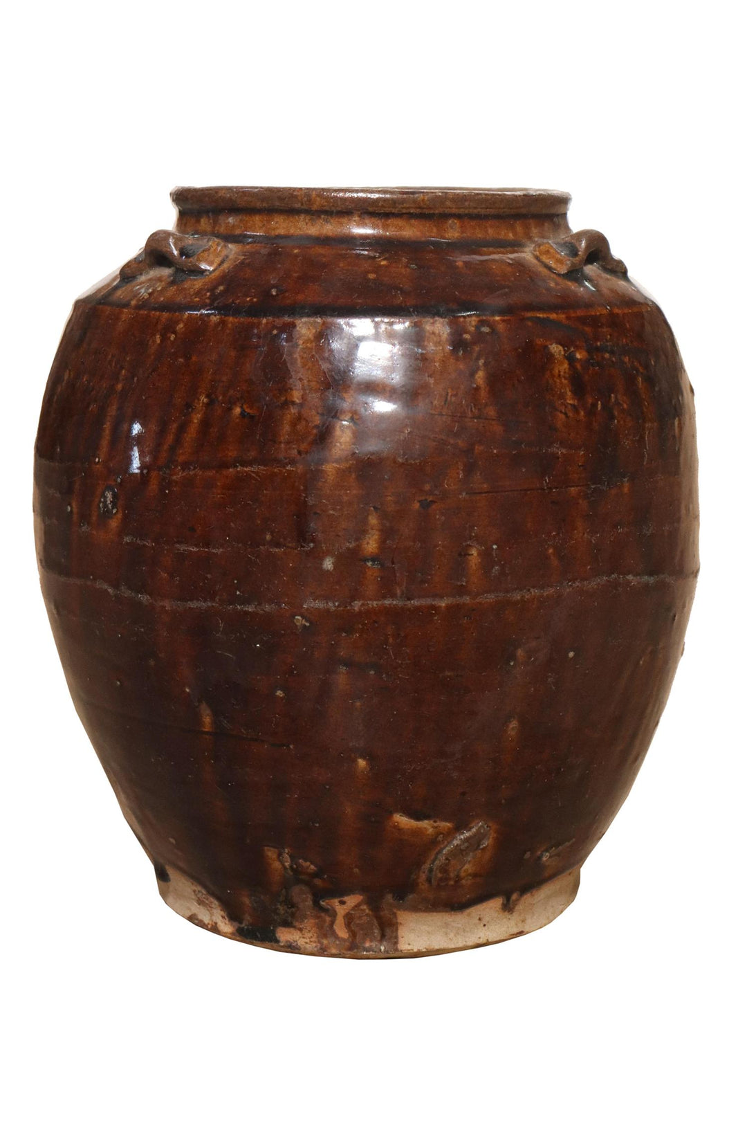 Urne i keramikk brun H27 cm