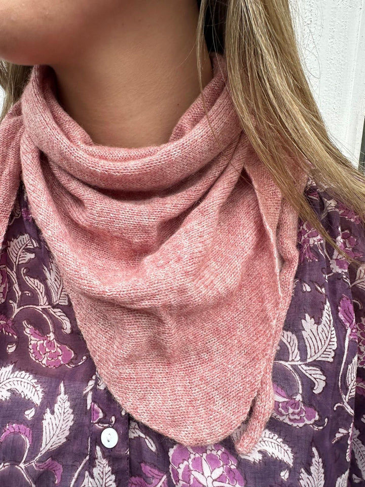 Skjerf trekant cashmere rosa