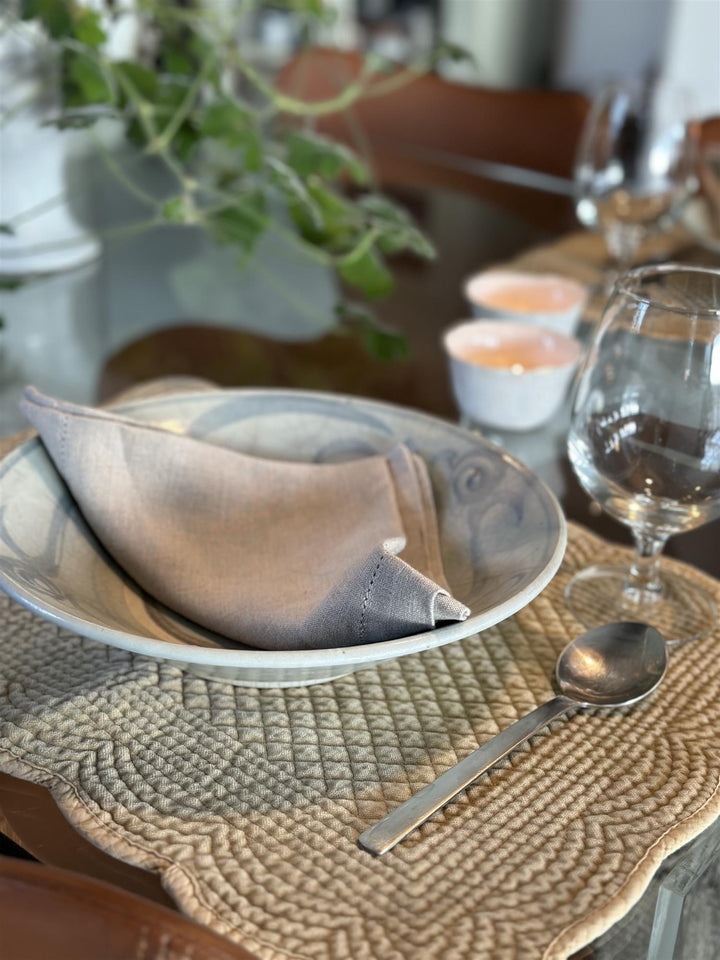 Spisebrikke avlang velur 35x50 cm  Curry