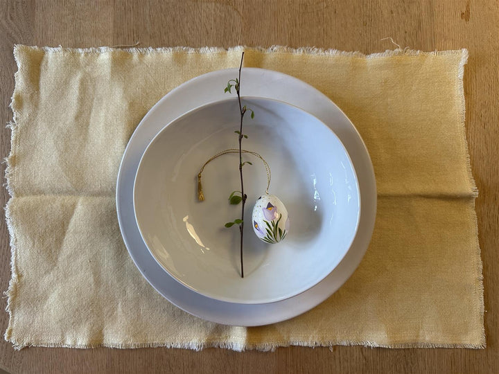 Spisebrikke 100% lin limone