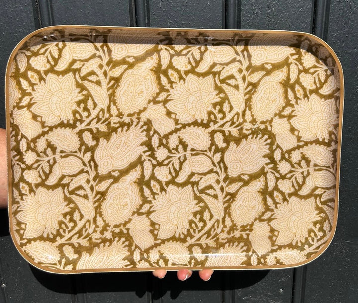 Brett Bohemian chandra khaki metal flowers