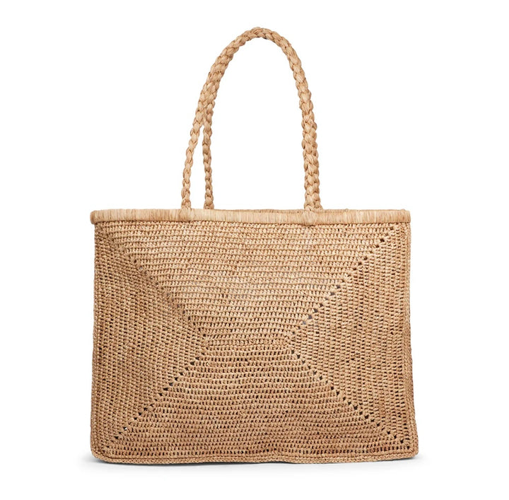 Morselli medium raffia bag kanel/nut
