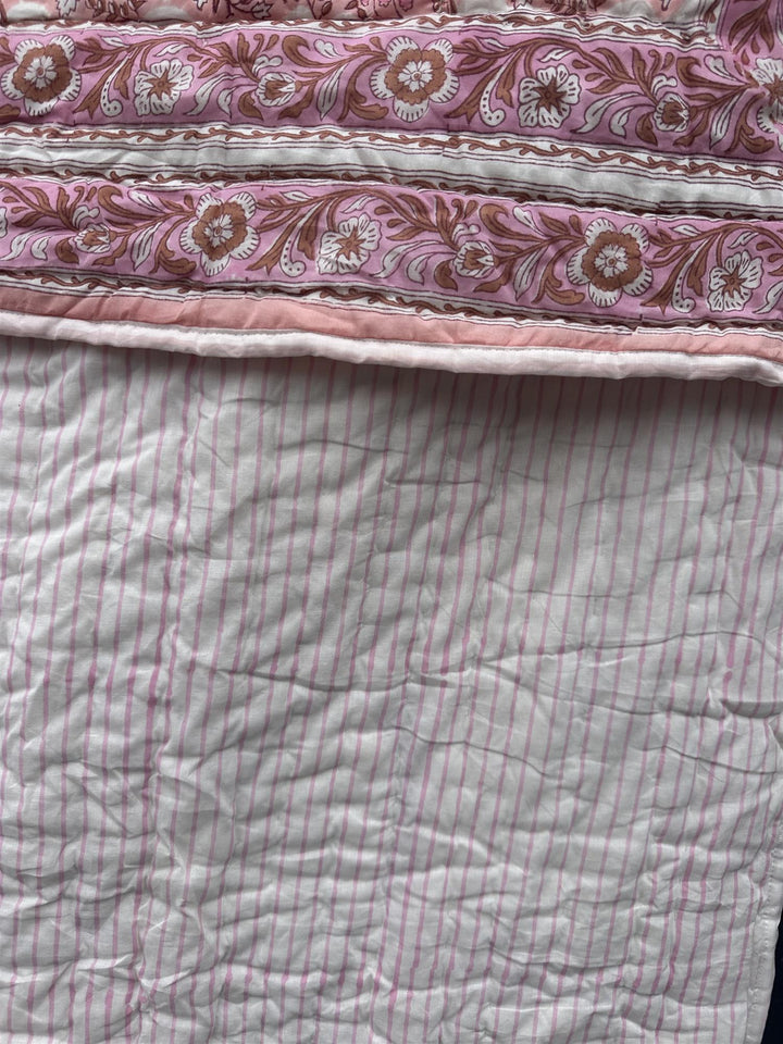 Quilt Fleur pink 150 x 250 cm