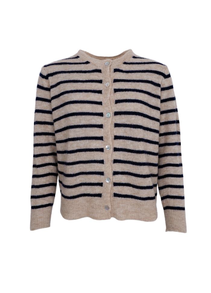 Dell cardigan stripet knit cardigan