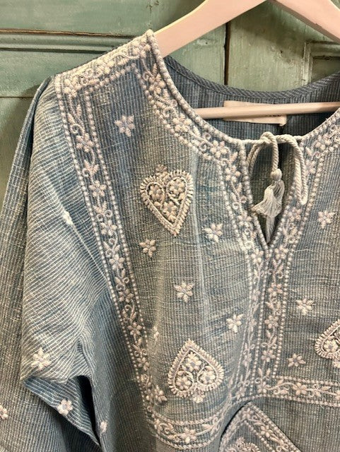 Ganga tunic kjole nomade blue