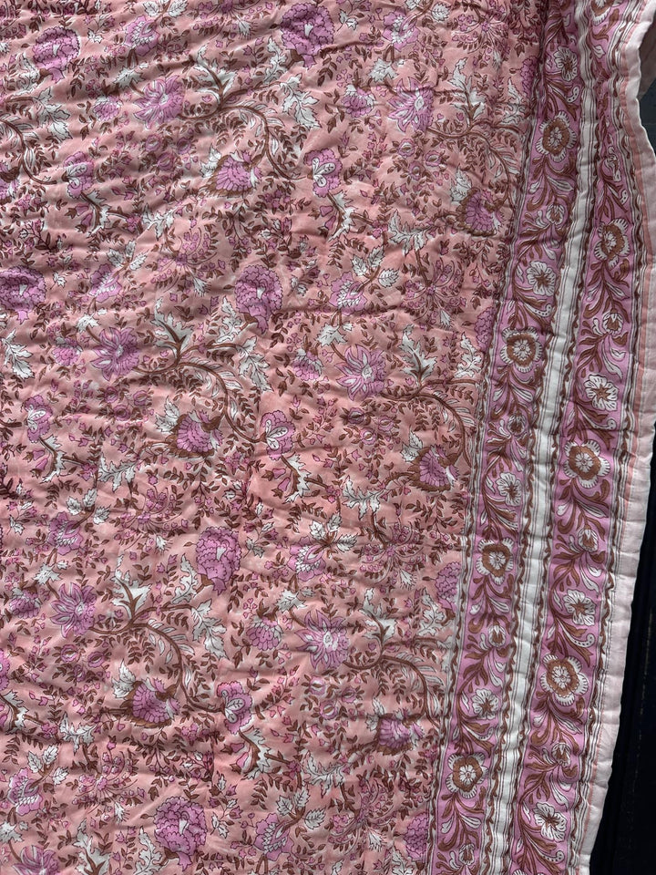 Quilt Fleur pink 150 x 250 cm
