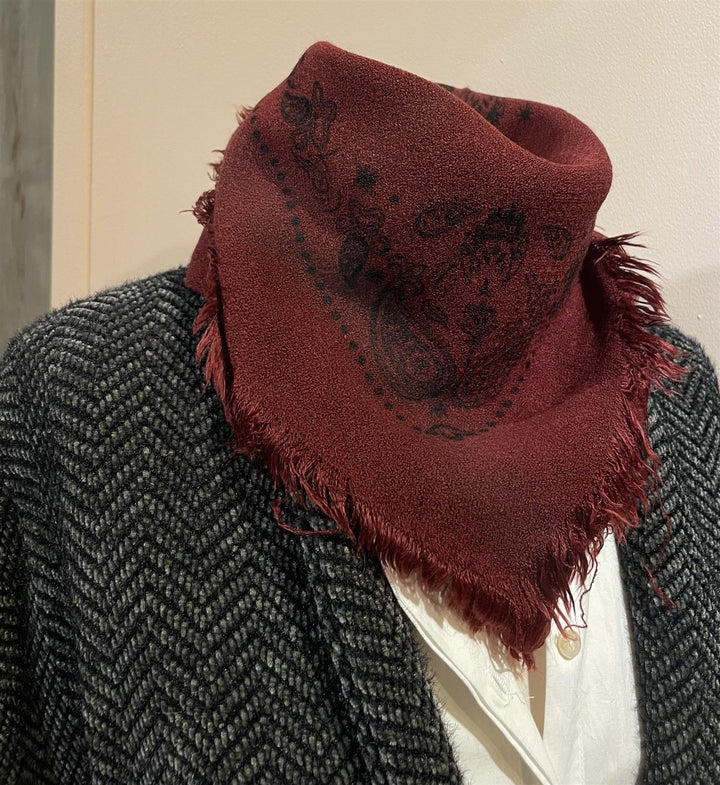 Bandana skjerf 60 x 60 cm bordeaux