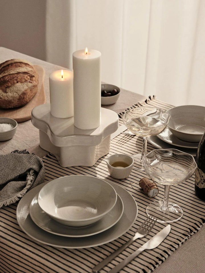 Eco blokklys  Pure white Ø6,7 x H15 cm