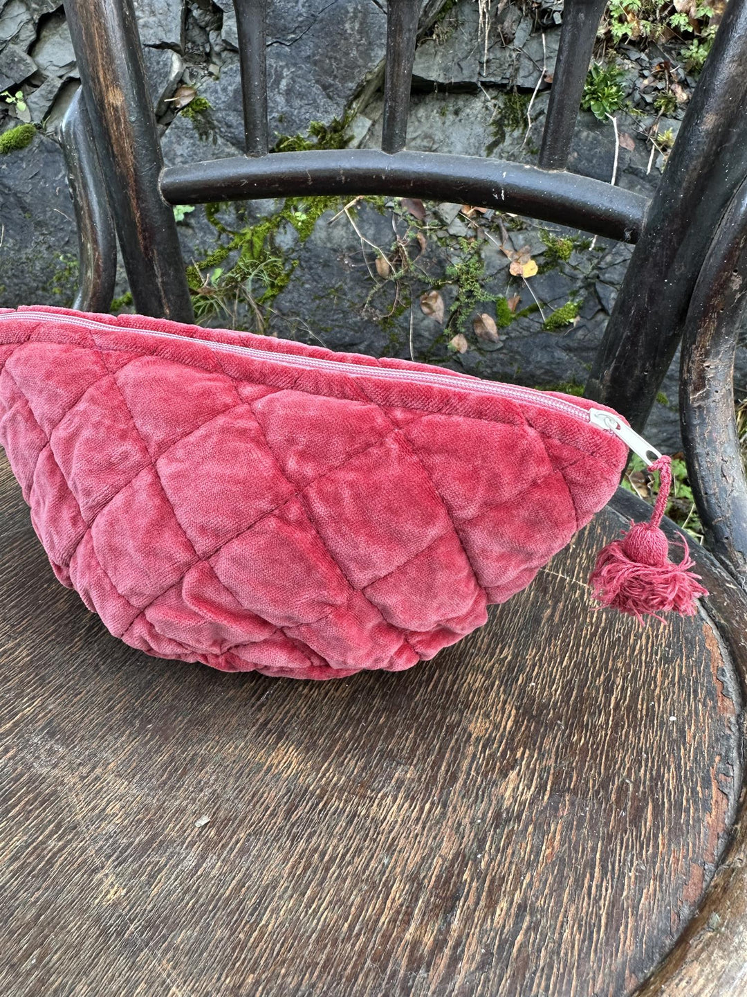Sminkepung velur 15xH10 cm Raddish red
