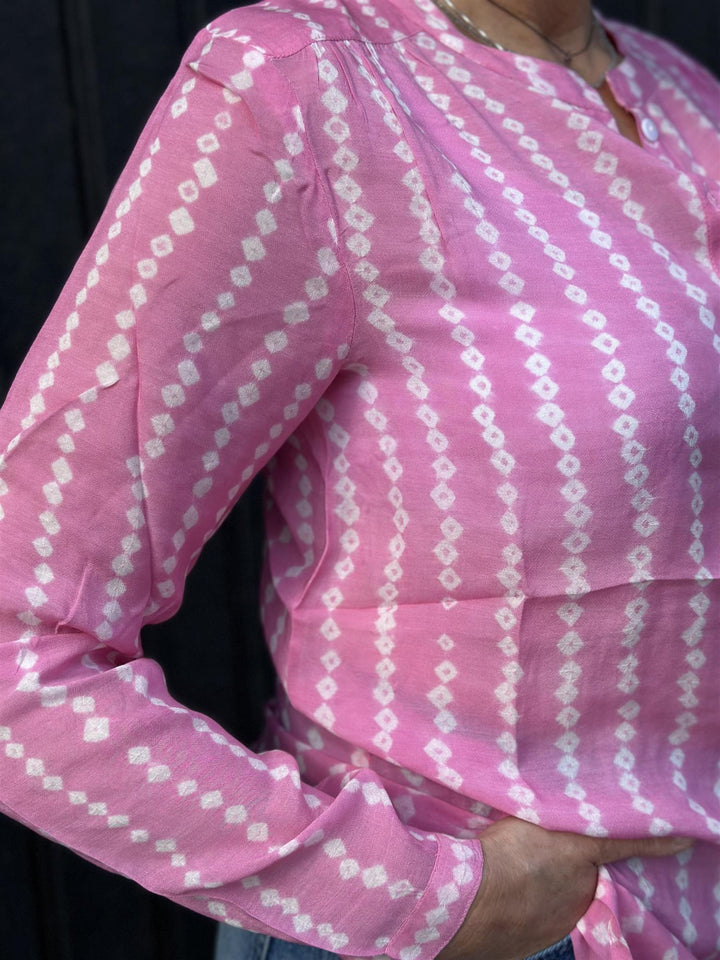 Cecilie bluse bandani pink