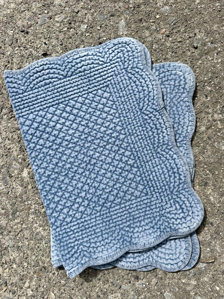 Spisebrikke avlang velur 35x50 cm moonlight blue NY