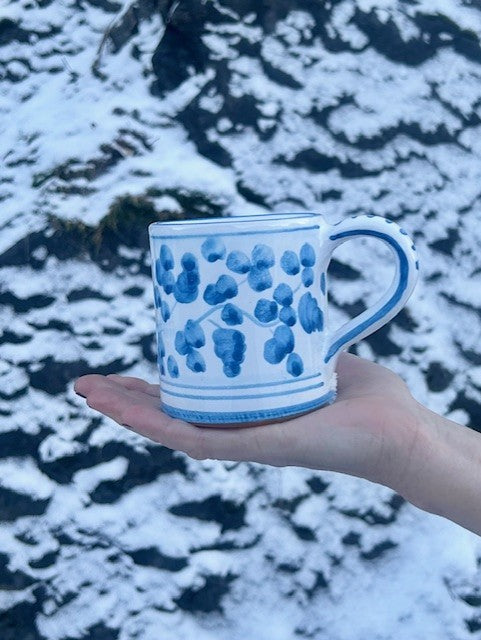 Arabesco krus himmelblå