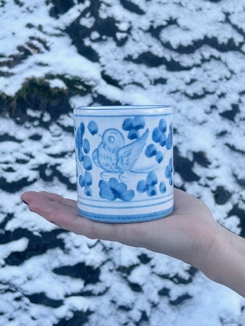 Arabesco krus himmelblå