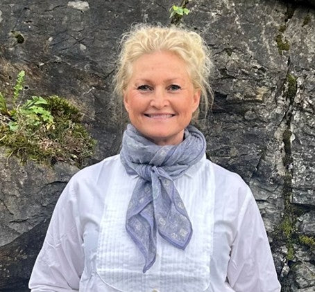 Malou skjerf 100% ull blå