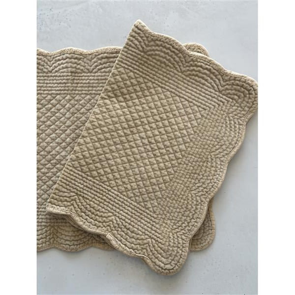 Spisebrikke avlang velur 35x50 cm  Curry