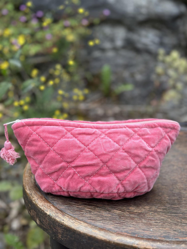 Sminkepung velur 15xH10 cm coral