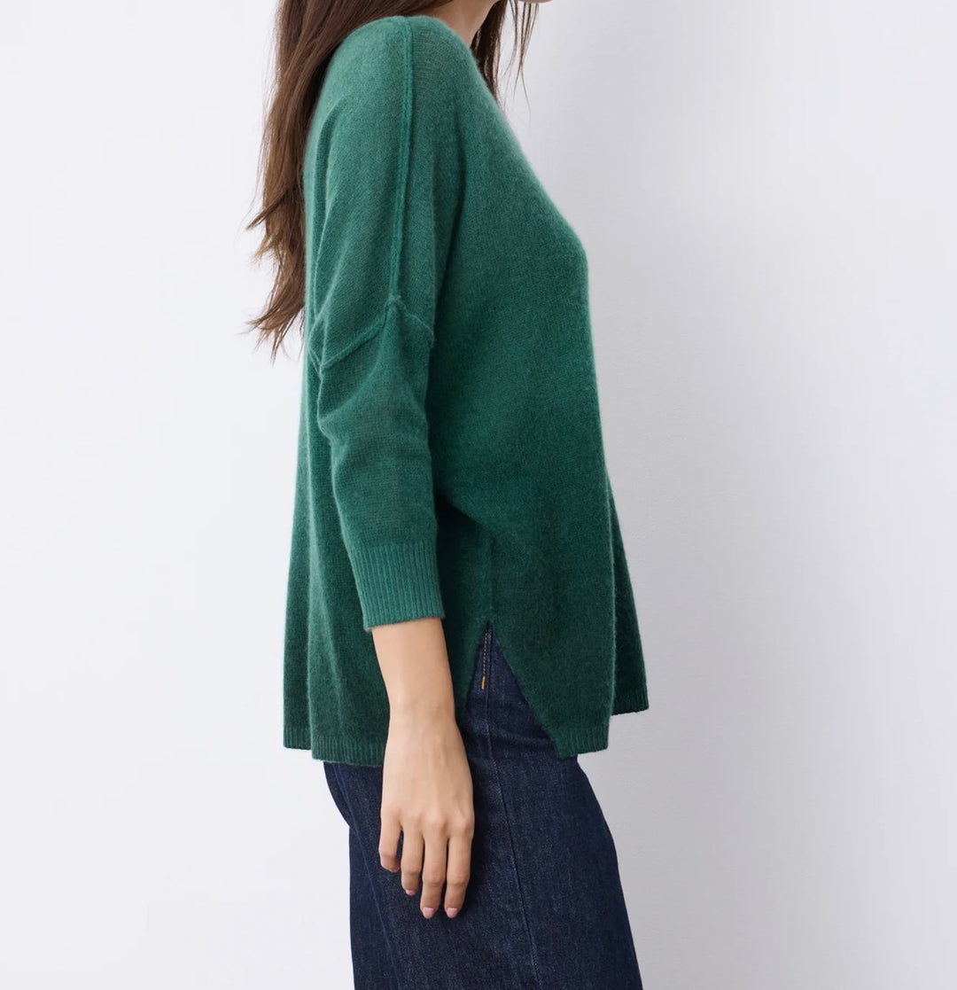 Elie cashmere ponchogenser dip dye botanical