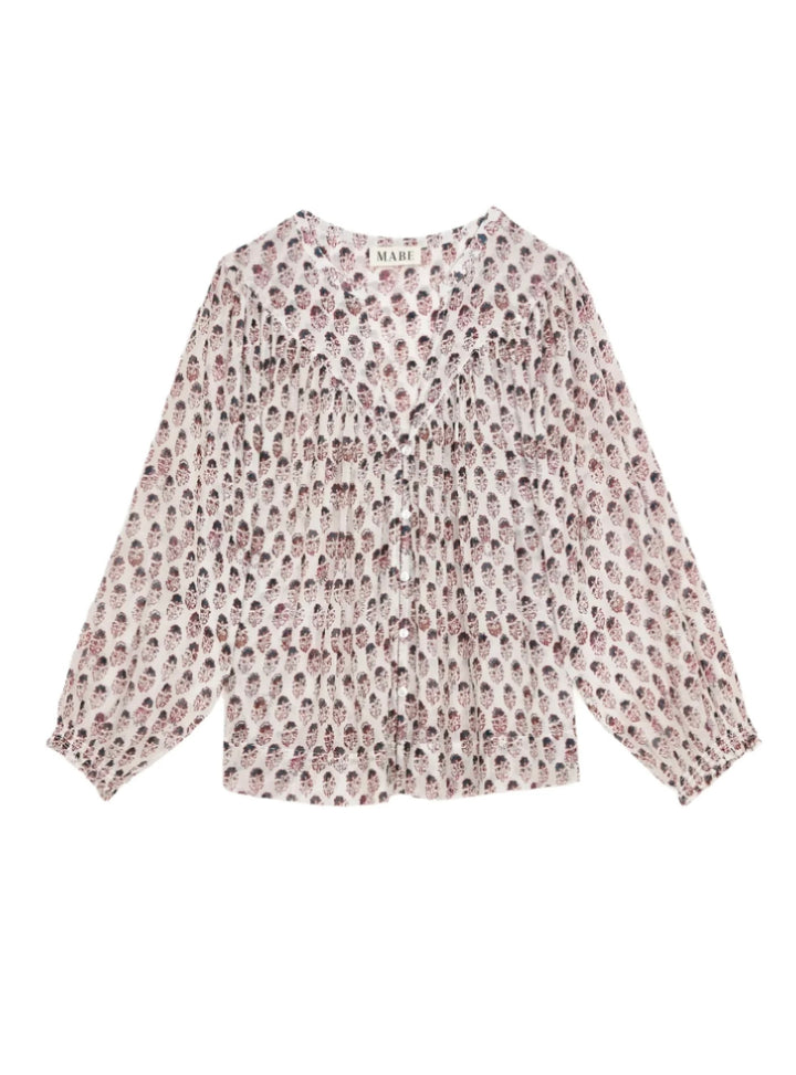 Kiki print bluse pink