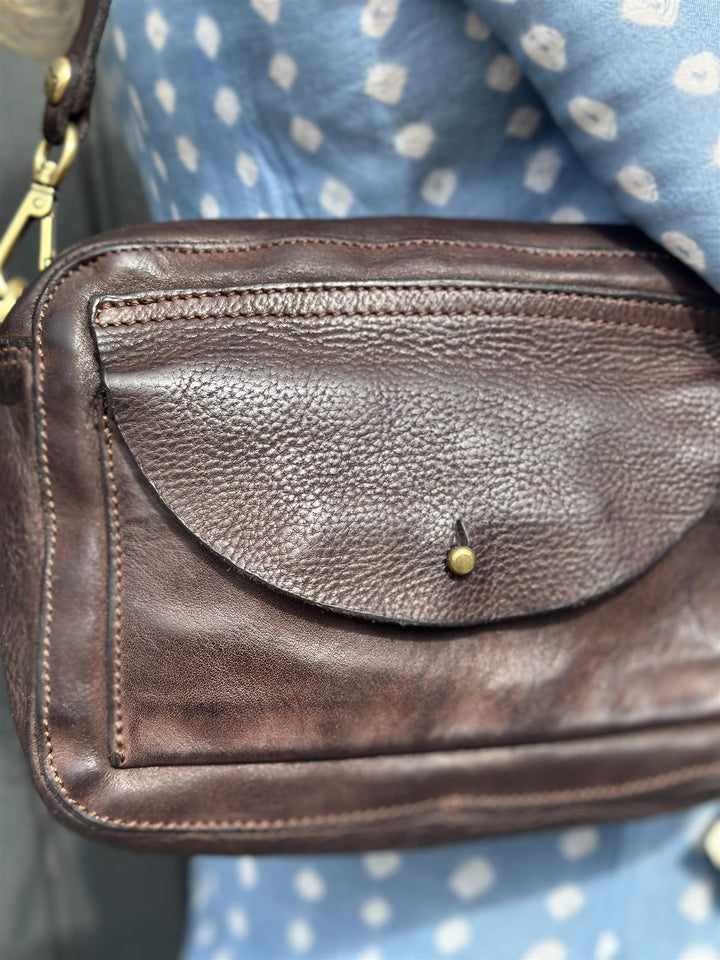 Bauletto mini vacchetta bag brown