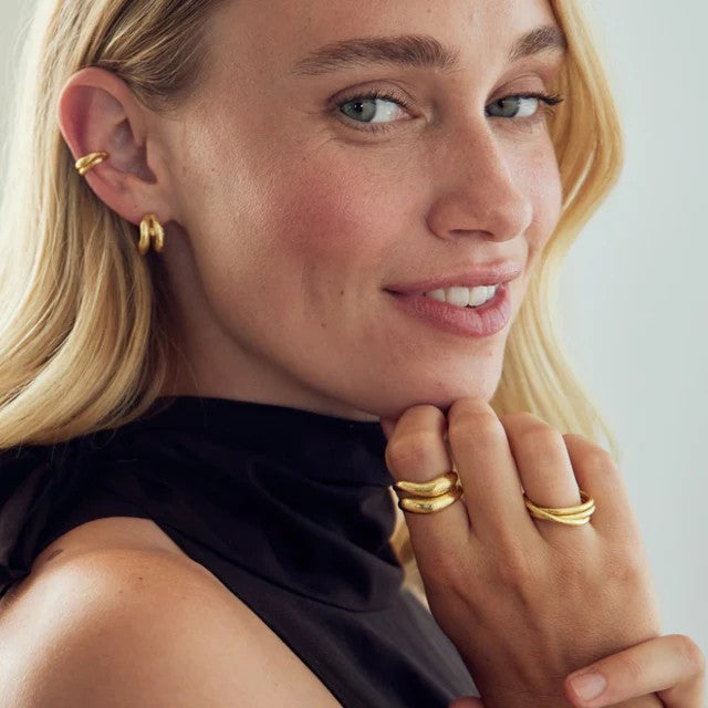 Ring Anne gullforgylt 18mm