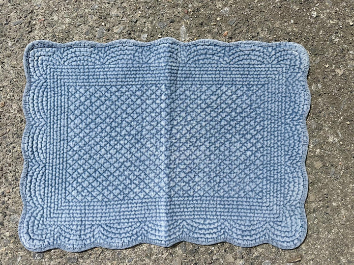 Spisebrikke avlang velur 35x50 cm moonlight blue NY