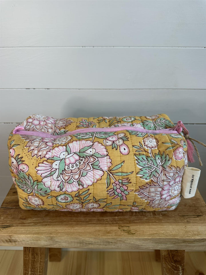 Toalettmappe blokktrykket Adeline