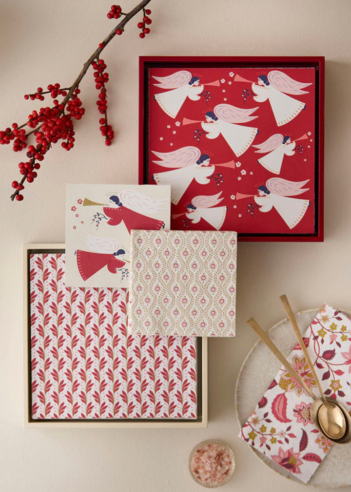 Papirserviett Flying angels scarlet