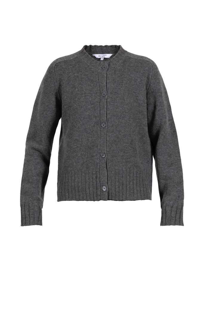 Cara cardigan ull iron grey