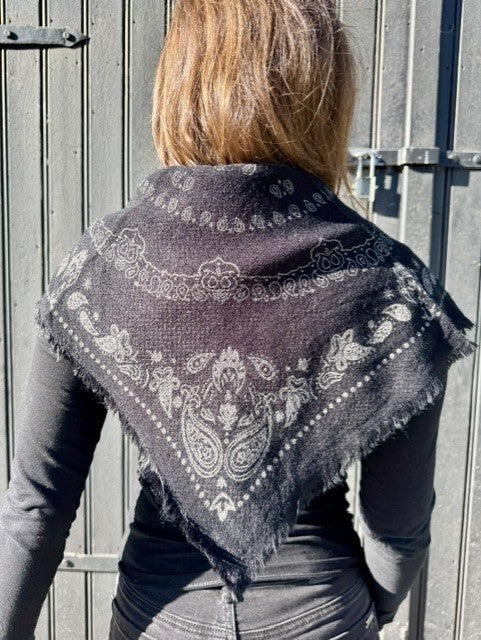 Bandana skjerf 60 x 60 cm Noir