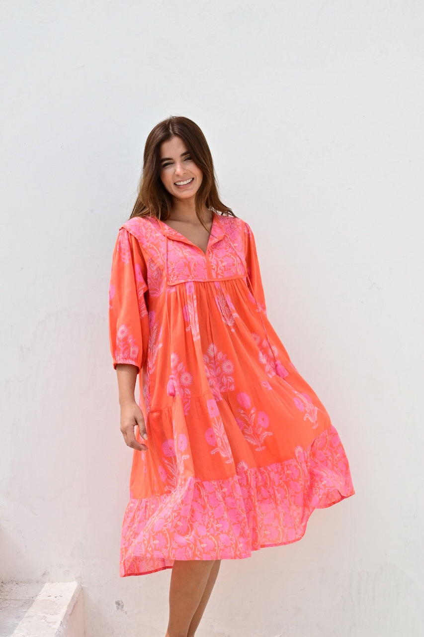 Antibes smekkekjole orange