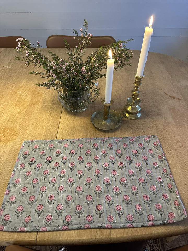 Spisebrikke Gabrielle avlang blokktrykket