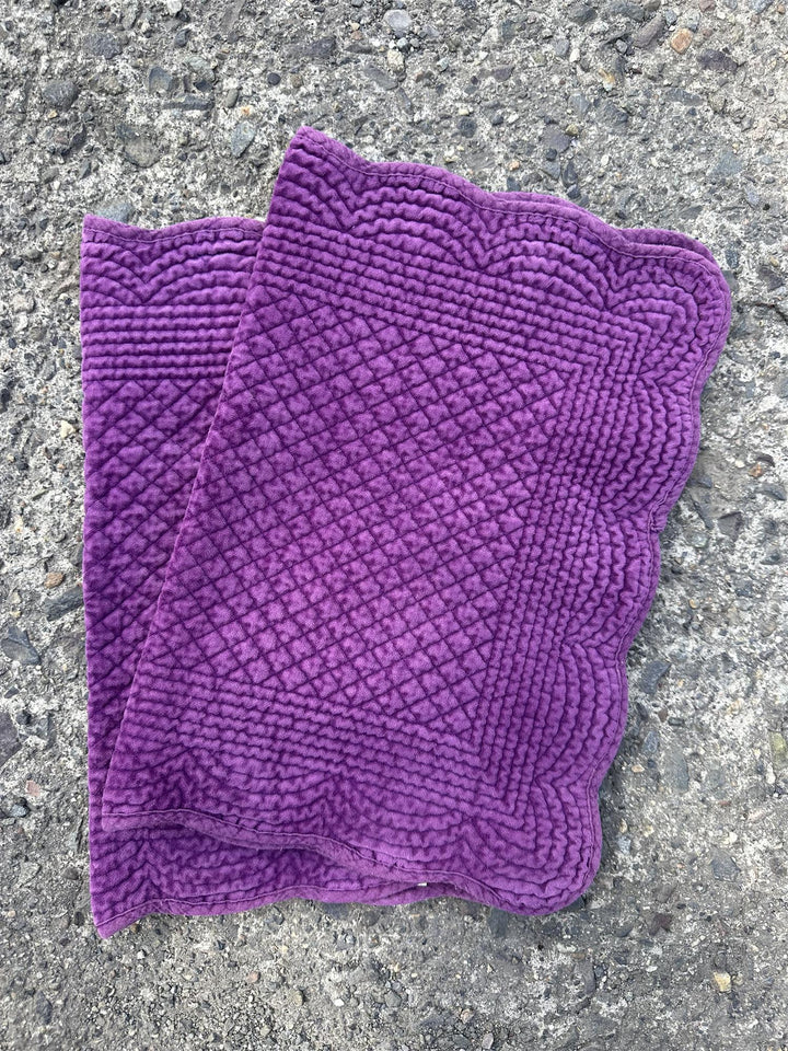 Spisebrikke avlang velur 35x50 cm Plum
