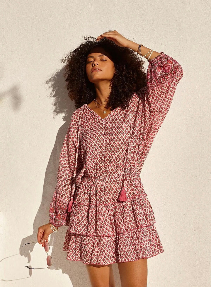 Viti print kjole pink