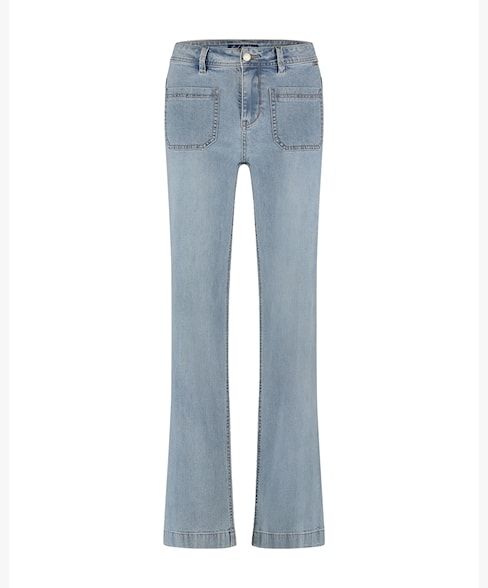 Bukse Colette front patch pockets bleach