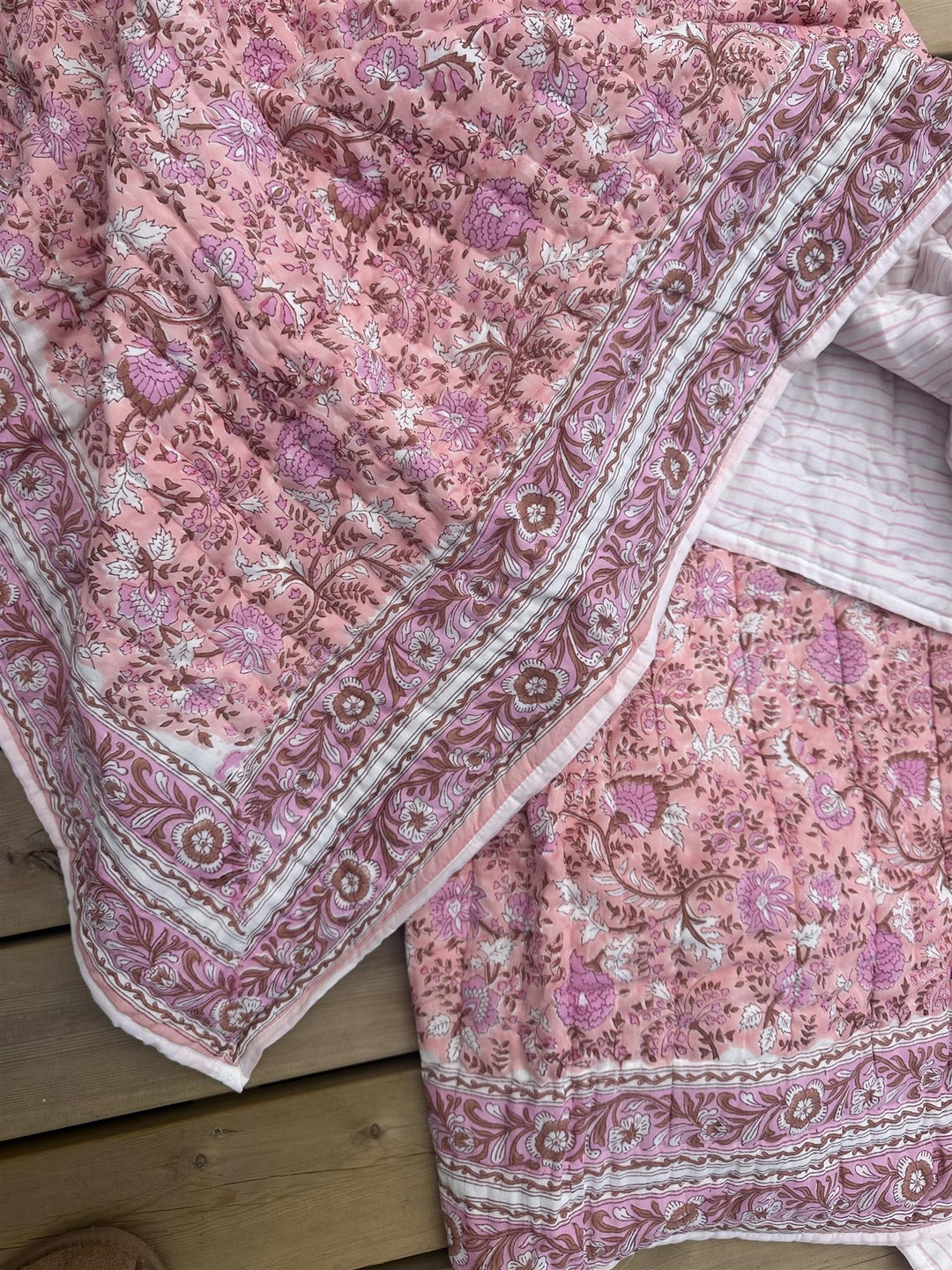 Quilt Fleur pink 150 x 250 cm