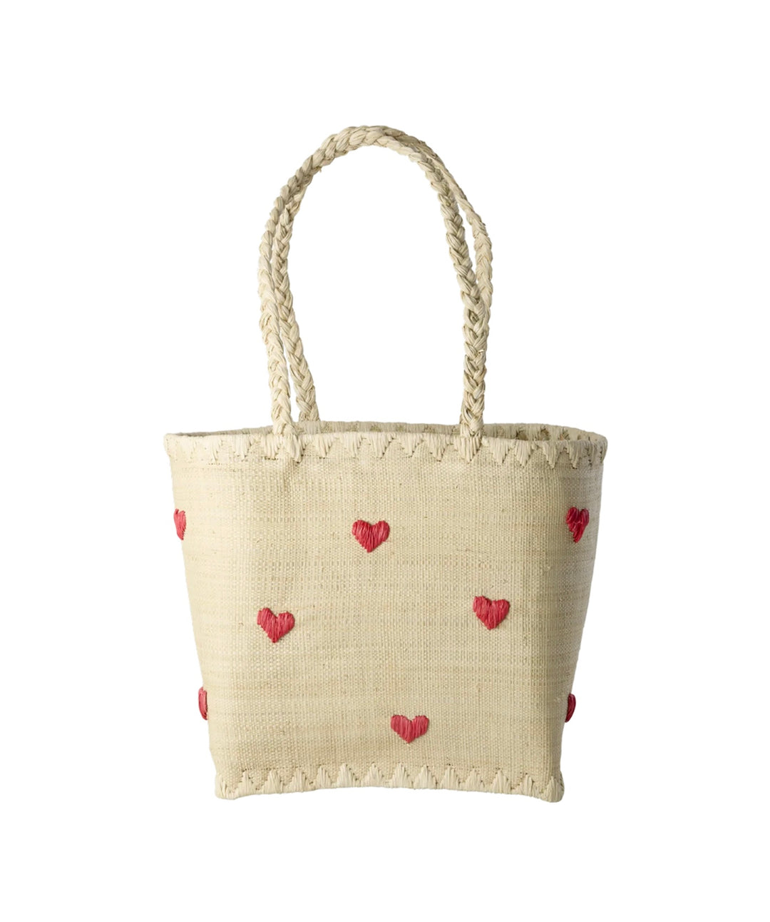 Raffia bag Small darling hearts