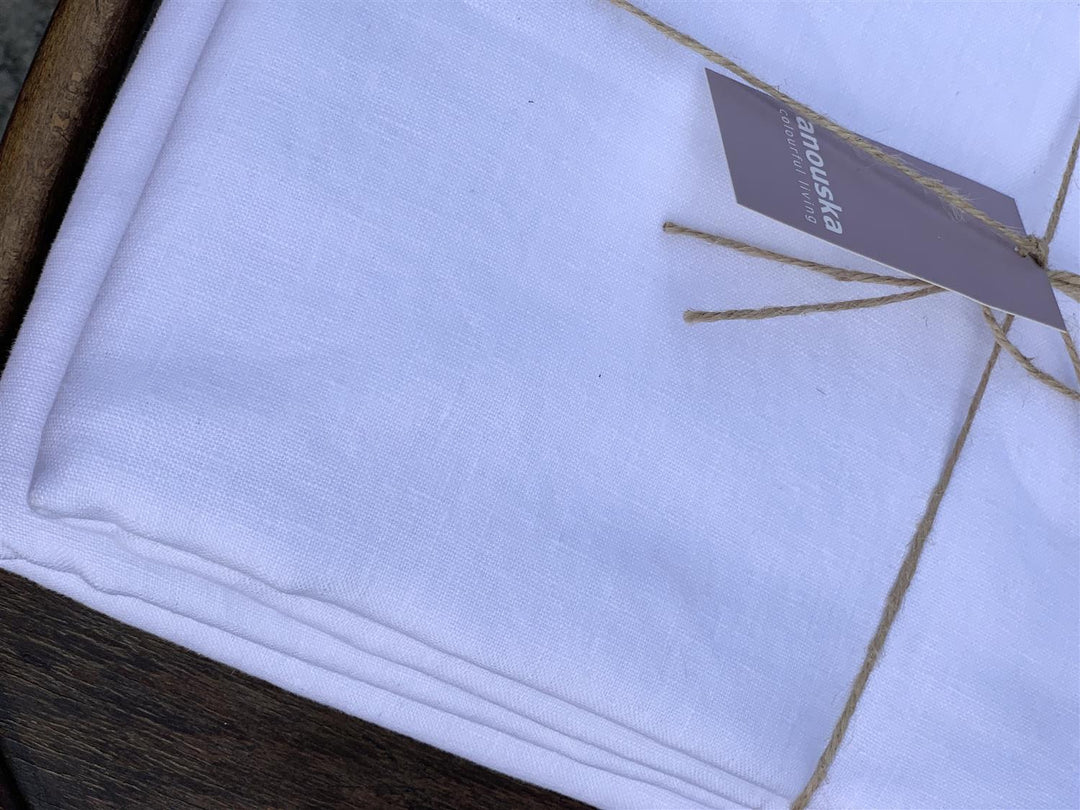 Linduk 100% lin 150 x 350 cm Pure white