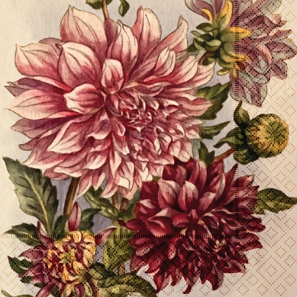 Papirserviett dahlia