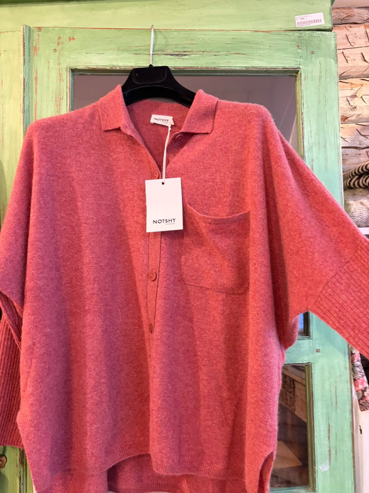 Andrea 100% cashmere old rose
