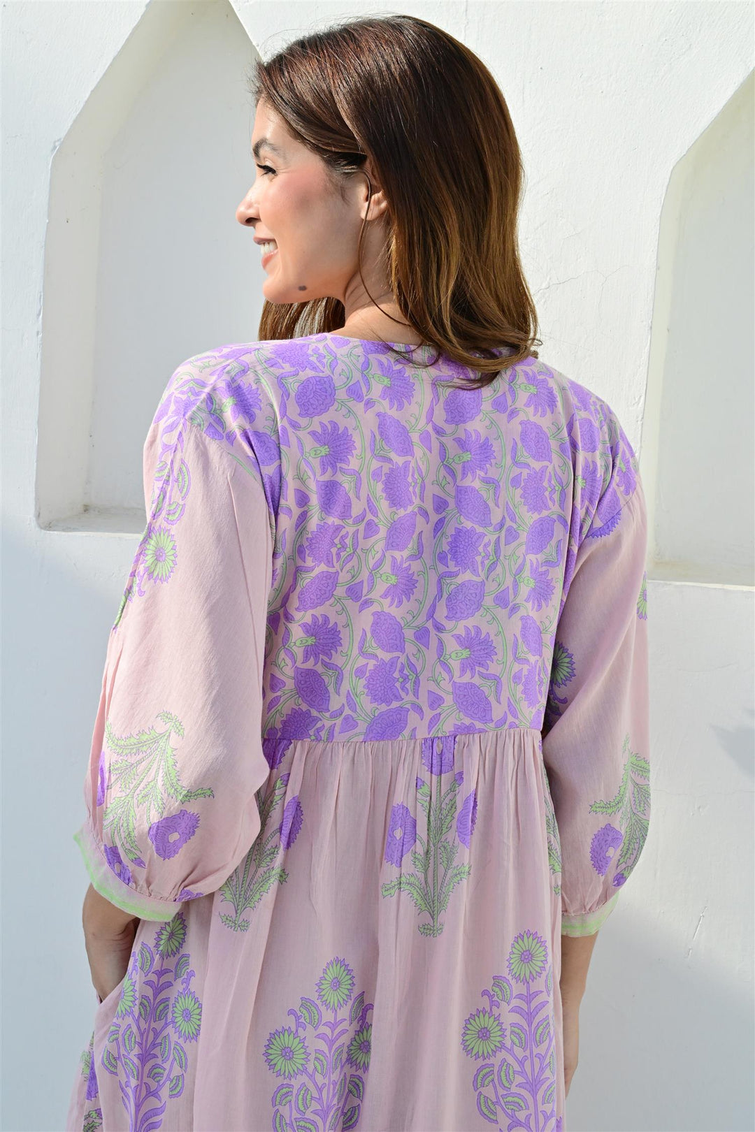 Antibes lang kjole powder pink