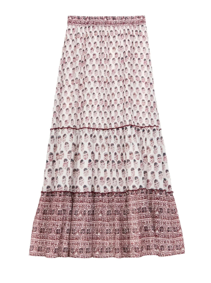Kiki print maxi skjørt
