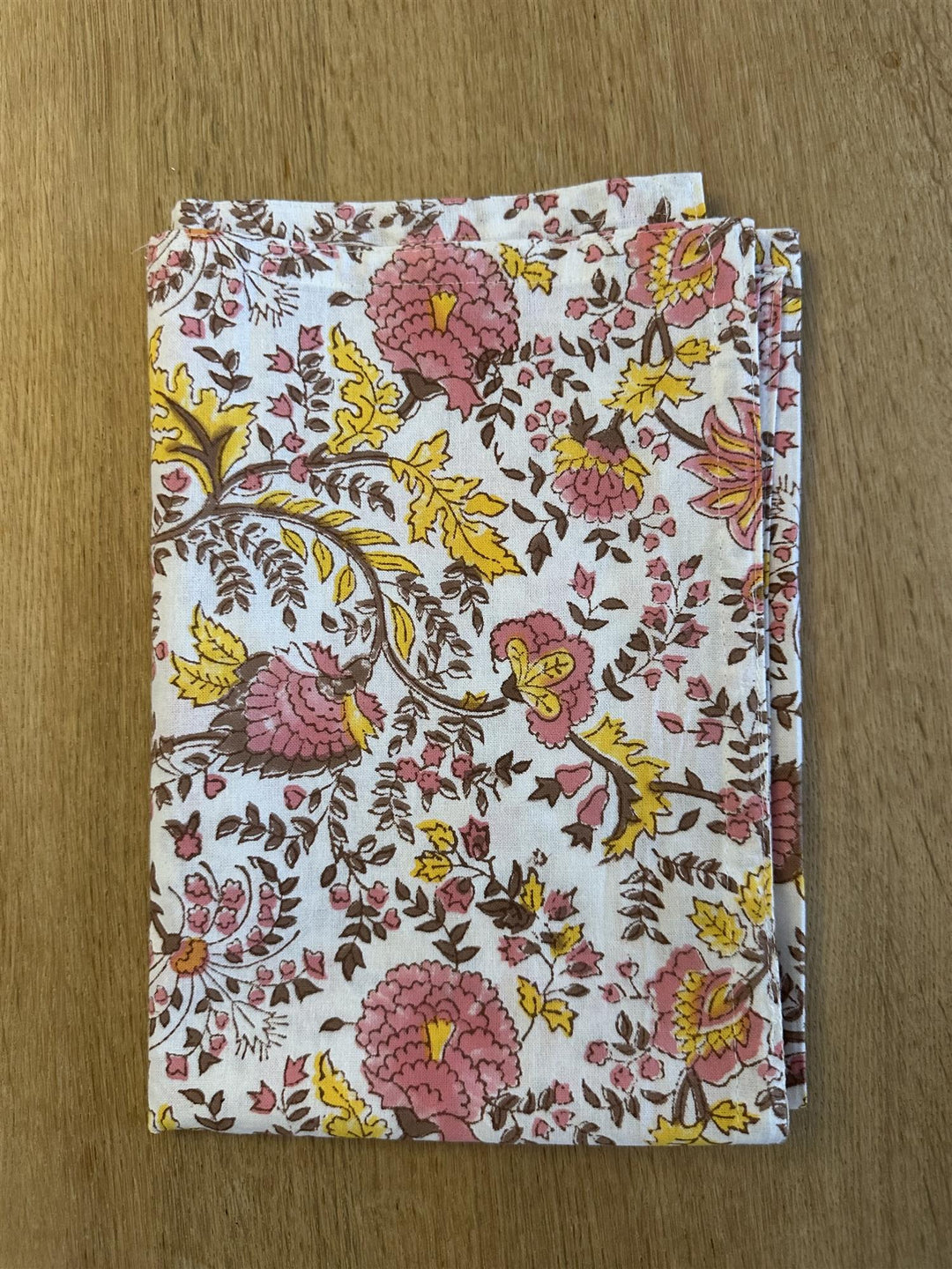 Kjøkkenhåndkle Fleur yellow blokkprint