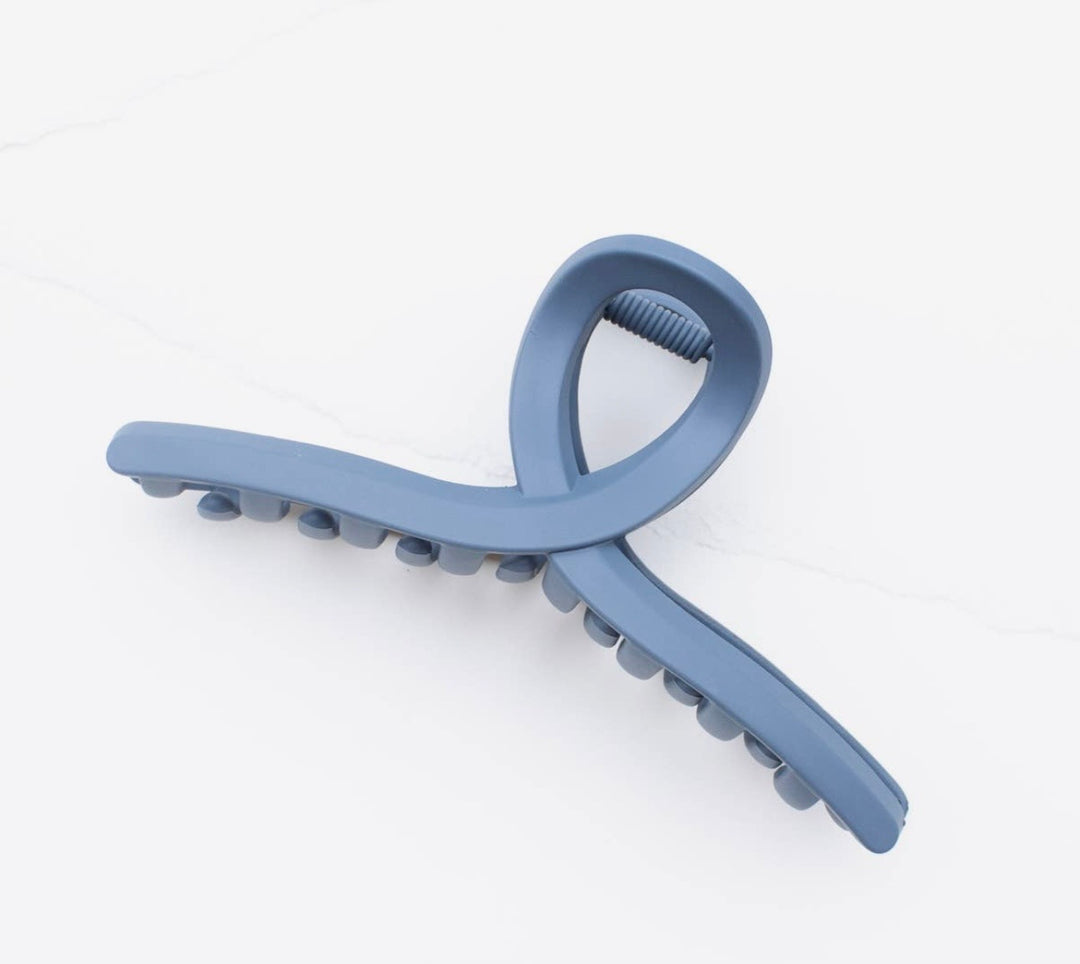 Matte French twist hårklype denim