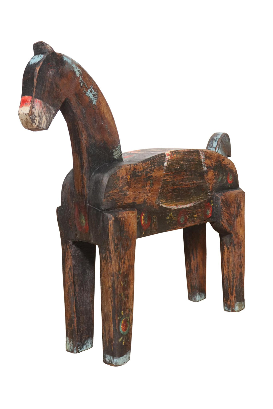 Hest tre brun og rød