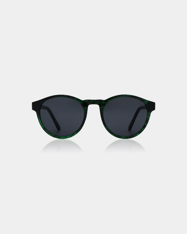 Solbrille Marvin green marble transparent