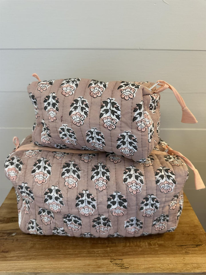 Toalettmappe blokktrykket Alba