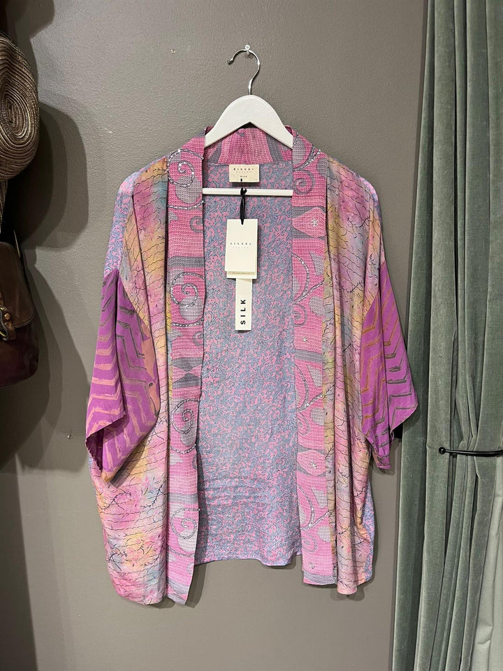 Lotus silk kimono #362